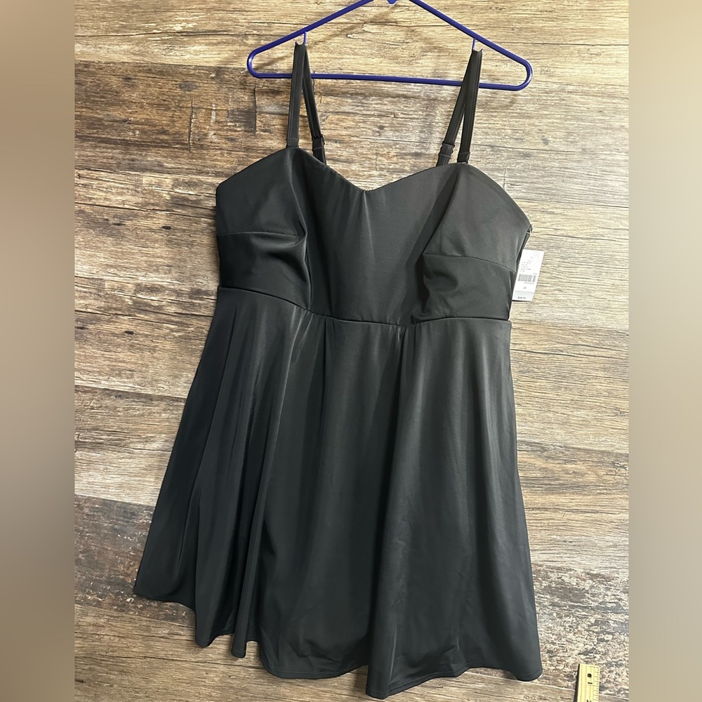 Lane Bryant Elegant Black Swim Dress